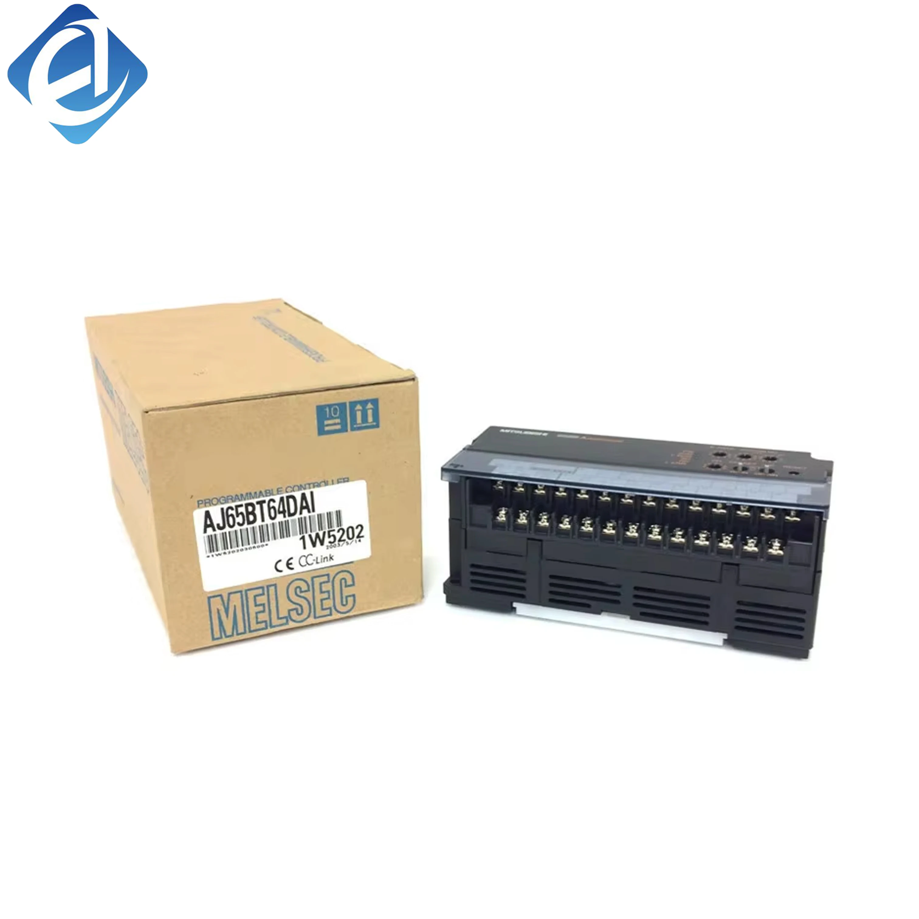 Nový originálny analogový výstupný modul série CC-Link AJ65BT-64DAI s 64 výstupnými bodmi. Stabilný analogový výstupný signál pre riadenie polohových zariadení v distribuovaných priemyselných automatizačných systémoch.