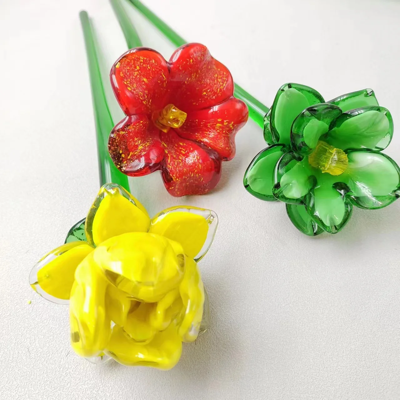 Handmade Murano Glass Roses - Perfect for Home Decor