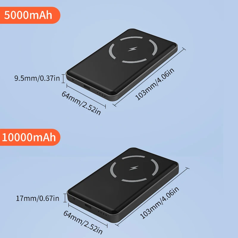 N3 Mini Magnetic Wireless Power Bank 5000mah 10000mah Magnet Super Slim Thin Powerbank Inalambrico Portable Charger for iPhone
