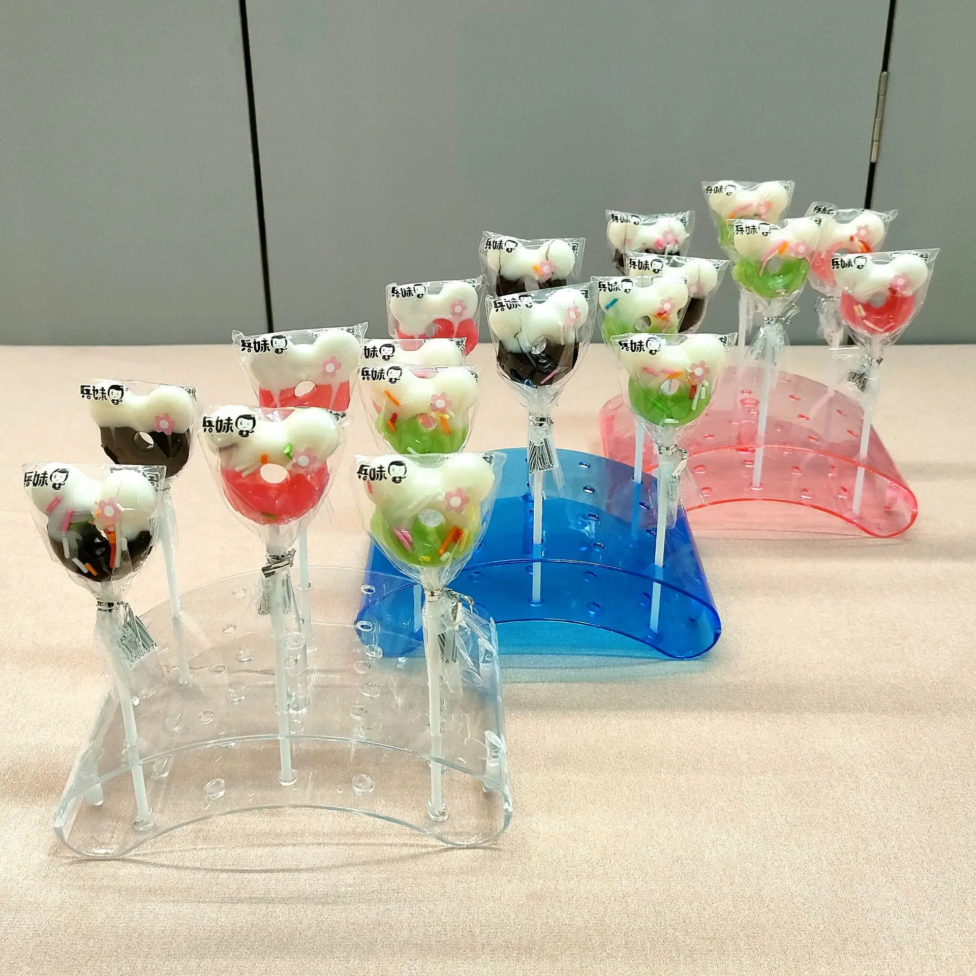 NiHome Cake Pop Stand 24 Gaten Aryclic Display Stands voor Dessert Tafel 2-Tier Cupcake Lolly Candy Display voor Bruiloft Feest Jubileum Vakantie Viering (Rechthoek