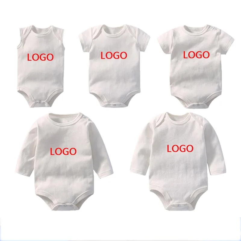 Factory Plain White Baby Onesie Baby Clothes Romper White Cotton