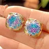 Pink Blue earrings