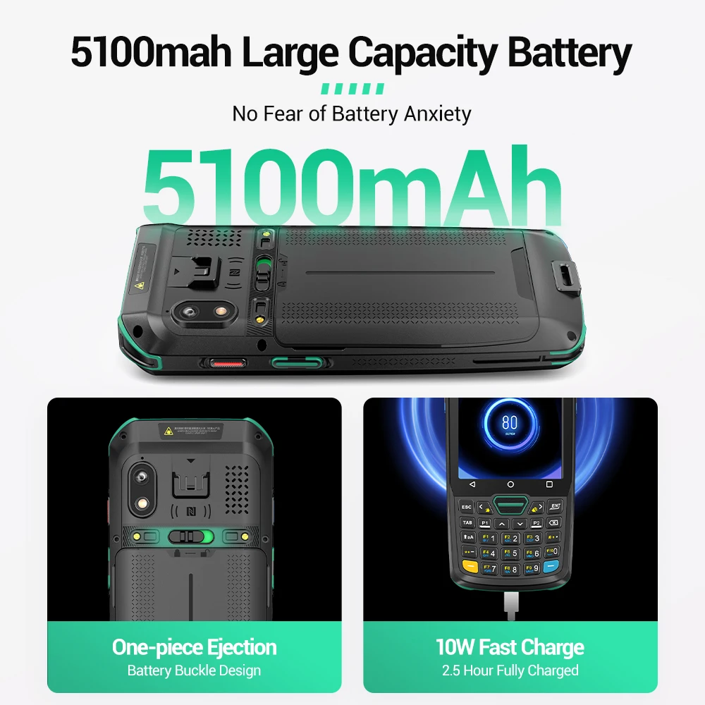 Android 11 IP68 прочный портативный терминал портативный беспроводной сканер штрих-кода NFC считыватель КПК сборщик данных для складов