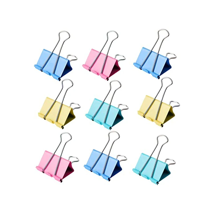 Портативные цветные металлические зажимы для переплета набор канцелярских принадлежностей офиса и школы