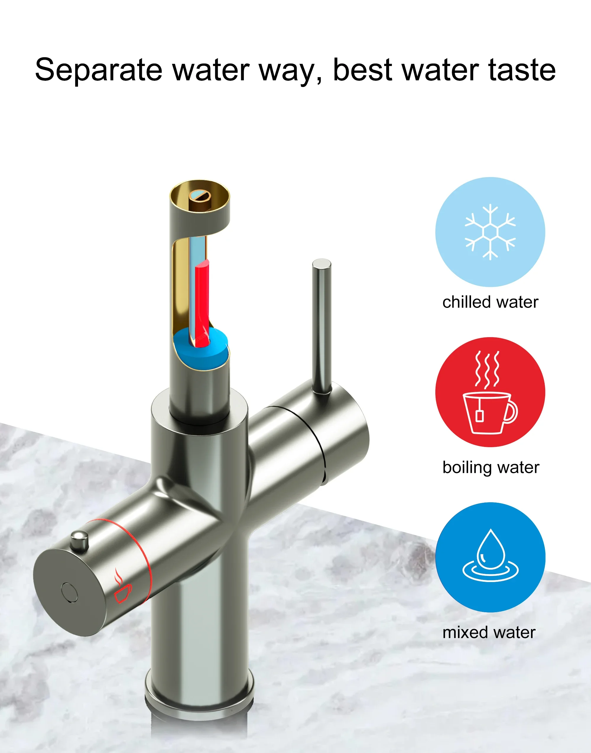 2 In 1 Brass Boiling Water Tap Kitchen Side Tap Buy Kitchen Side Tap