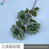 Three-headed diamond rose JJTY green