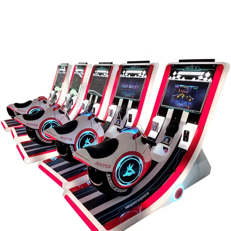 Amusement Game Simulator Kids Arcade Superbike Motorcycle Racing Swing Game Machine