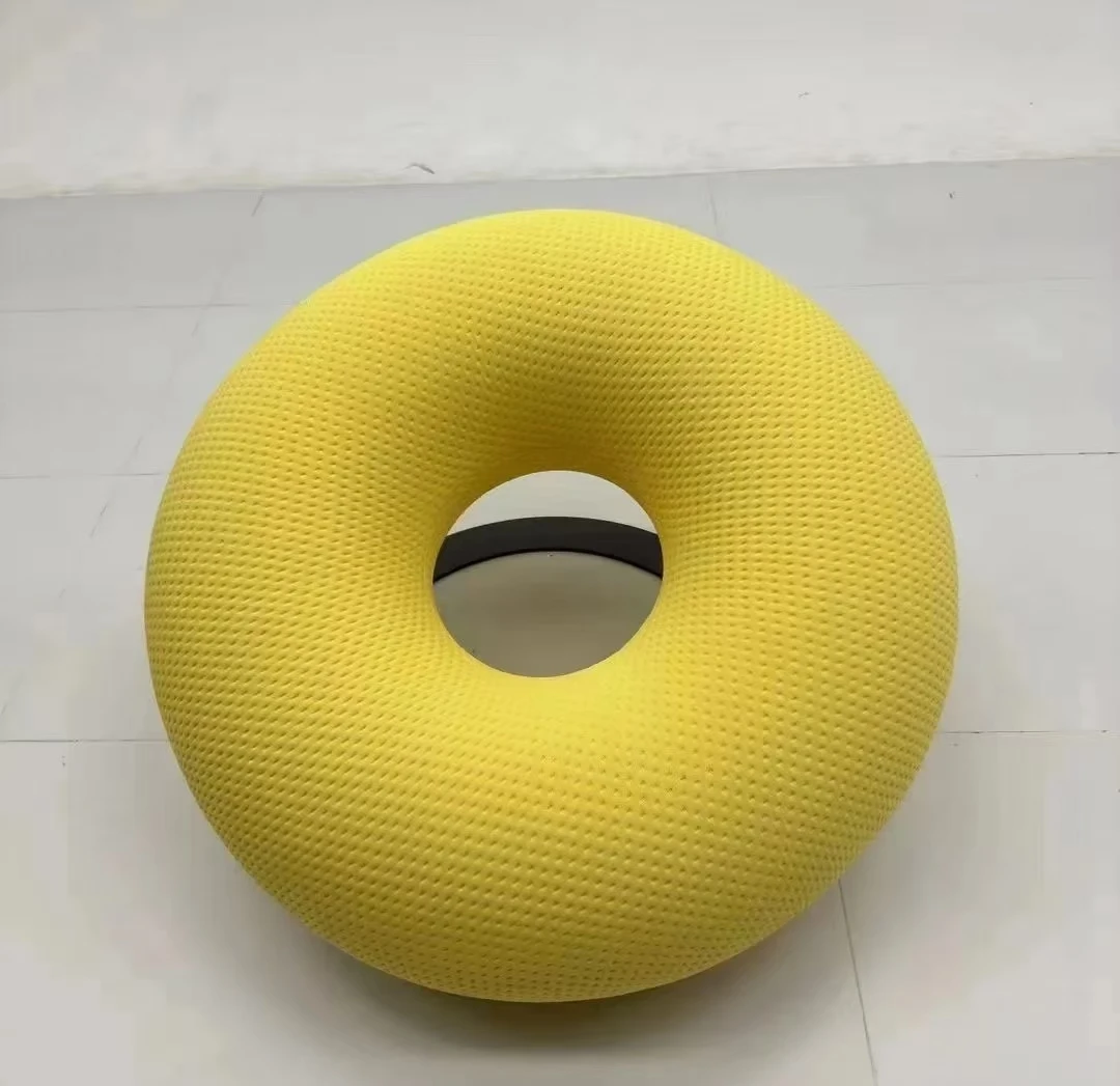 Designer Living Room Pouf Soft Doughnut Round Stool Legless Floor Ottoman for Home Sofa Side Lazy Chair