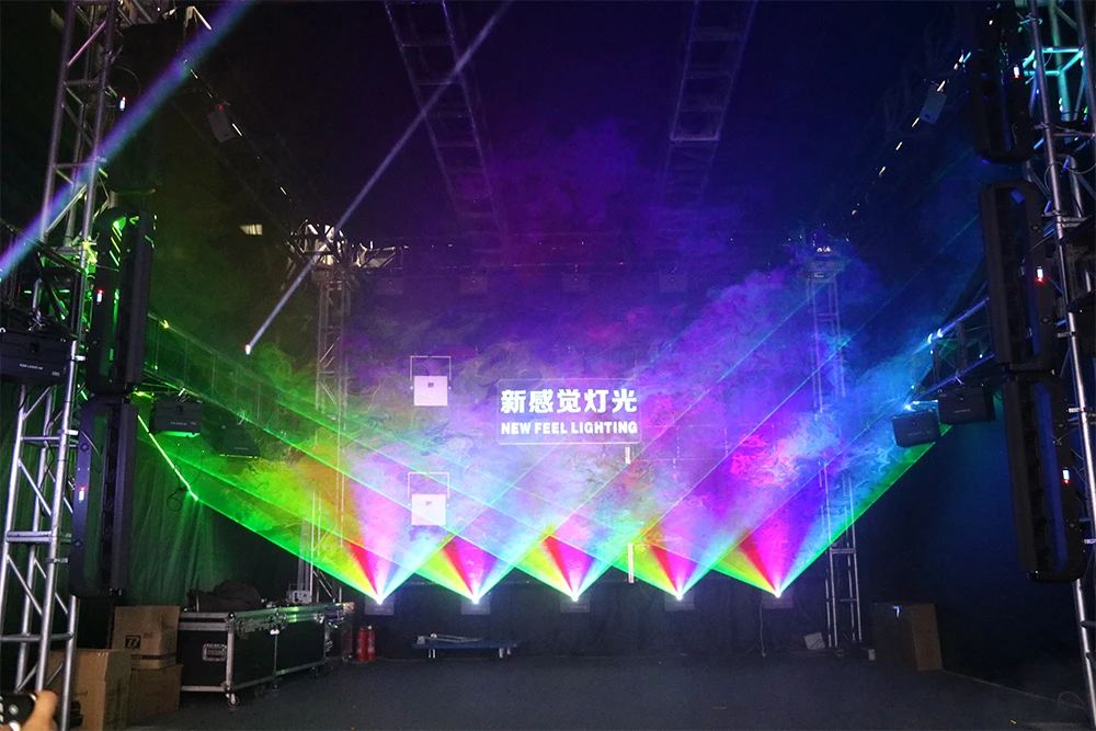 Hot Sale 10w Colorful Wedding Party Stage Moving Head Laser Animation