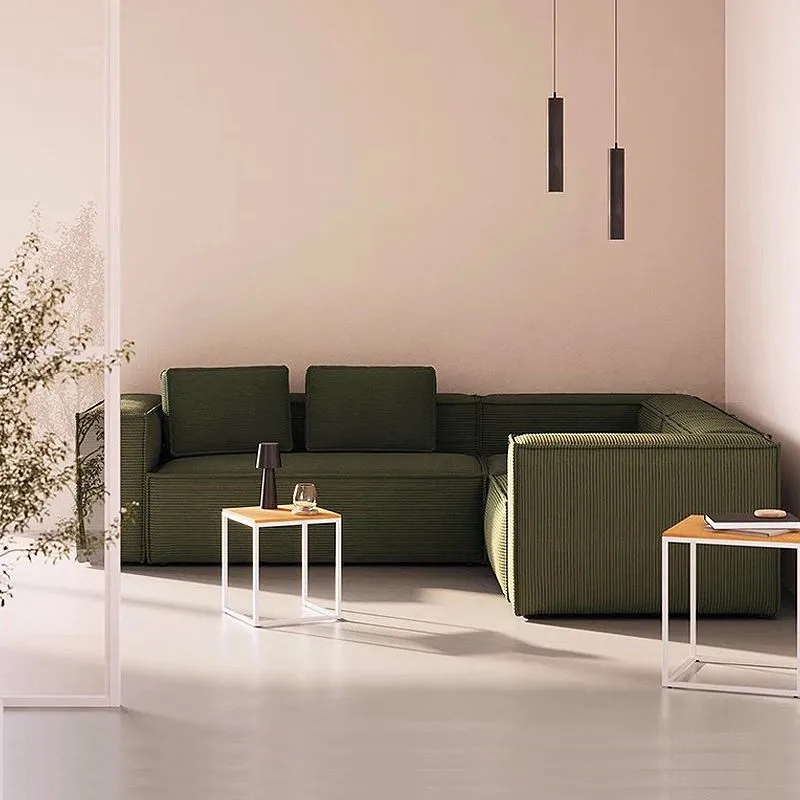 Picture of Modern L-Shaped Modular Sectional Sofa Velvet For Living Room Hotel ...