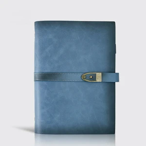 PU Notebook with Buckle Loose Leaf Notepad for Dermis Genuine Leather Notebook