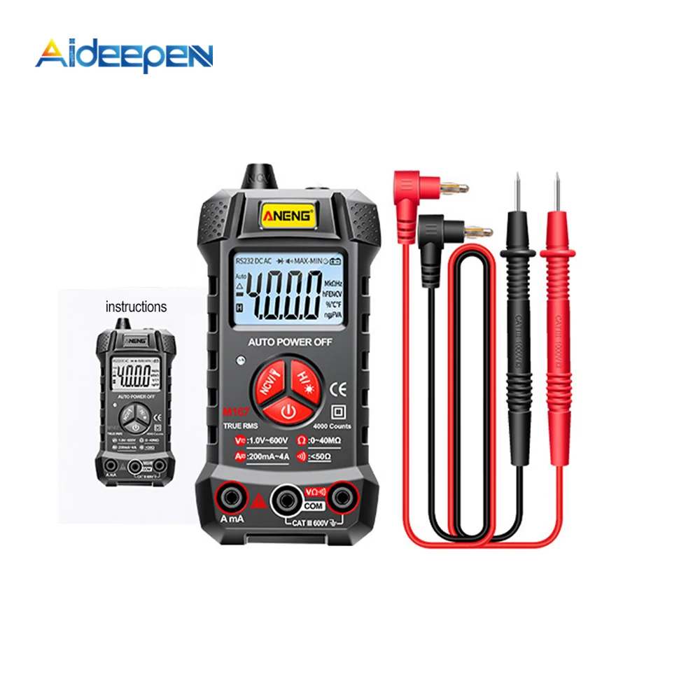 M167 Интеллектуальный автоматический мультиметр цифровой высокоточный небольшой портативный Электрический многофункциональный