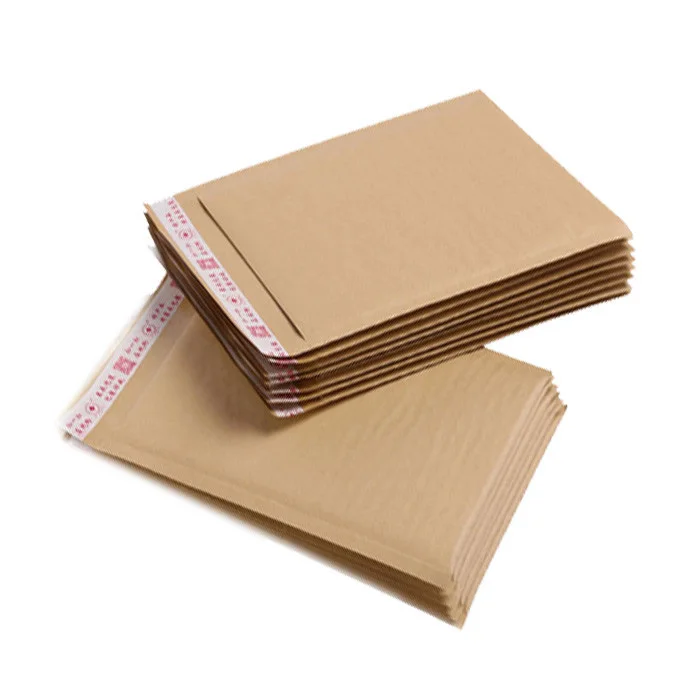 Custom Size Printed Bubble Envelopes A2 A3 A4 Air Bubble Mailing Packaging  Brown Kraft Paper Envelope