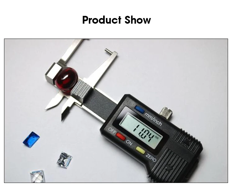 0-25mm 0.01mm Mini Diamant Gem Caliper, Multi Functionele Ronde Digitale Maat Diamond & Gemstone meten dikte Tools Mini Pocket Caliper