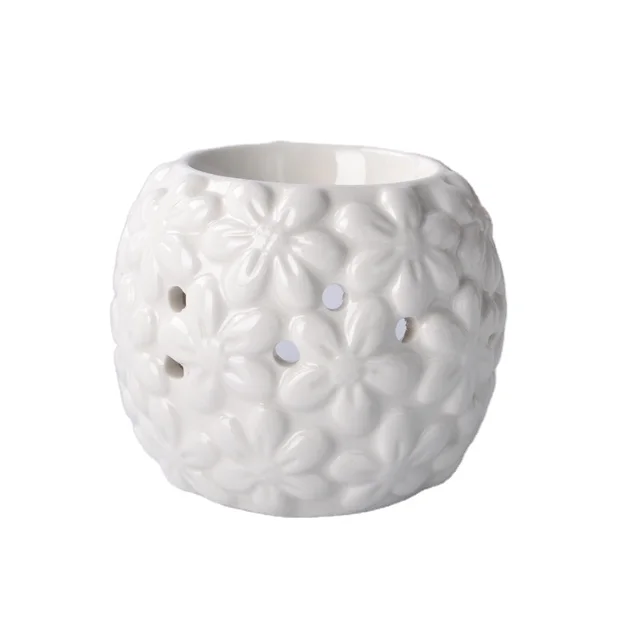 European Style Ceramic Essential Oil Burner Aroma Diffuser Pottery Candle Jar with Home Decor for Christmas