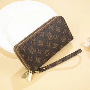 Women's Long Wallet 2026 New European and American Fashion Printed Large Capacity Double Zipper Handbag