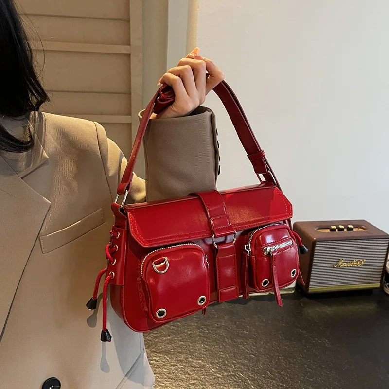 Y2K Korean Women Harajuku Vintage Gothic Black Hand Bag