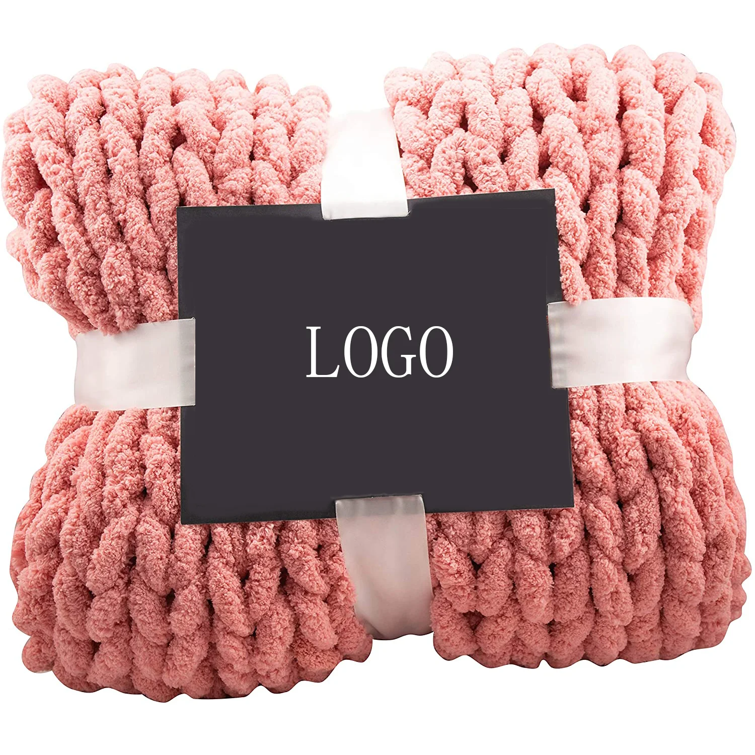 Оптовая продажа ручной вязки мягкой синели пледы Теплый мягкий Уютный Коренастый вязать одеяло для дивана-кровати Бохо домашний декор