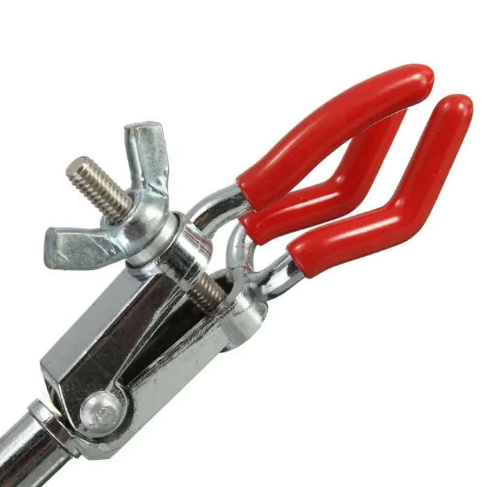 Three Finger Clamp for Chemistry Labs - Durable Zinc Alloy Stand