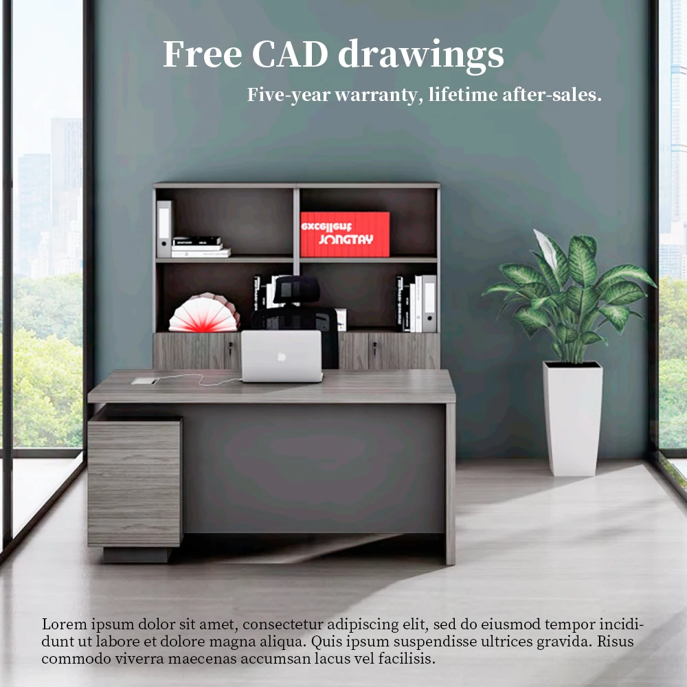 Professional Office Furniture Melamine Mdf Executive Desk Customizable