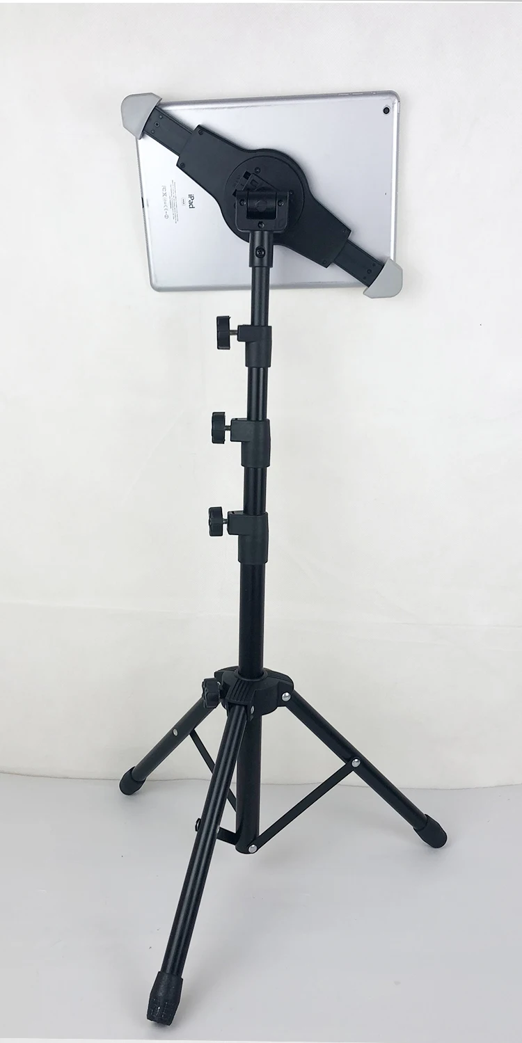 Hot sell adjustable Metal tripod tablet floor stand for sale
