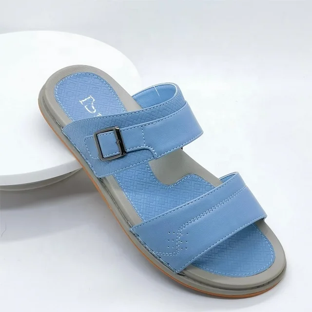 Custom Logo Luxury Brand Slides Fashion Arab Sandals Summer Sandalias Thick Sole Lightweight Arabic Sandals Men