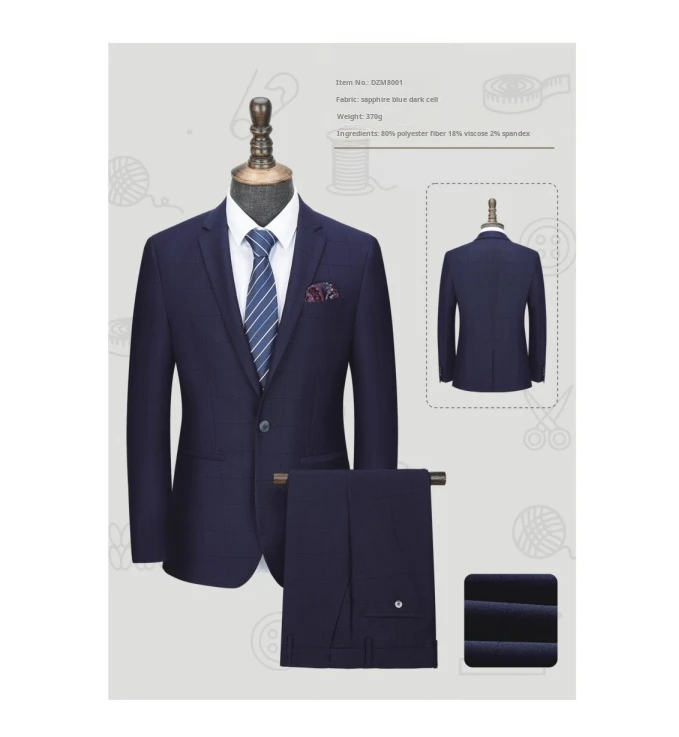 High-end fashion men's business wedding suit