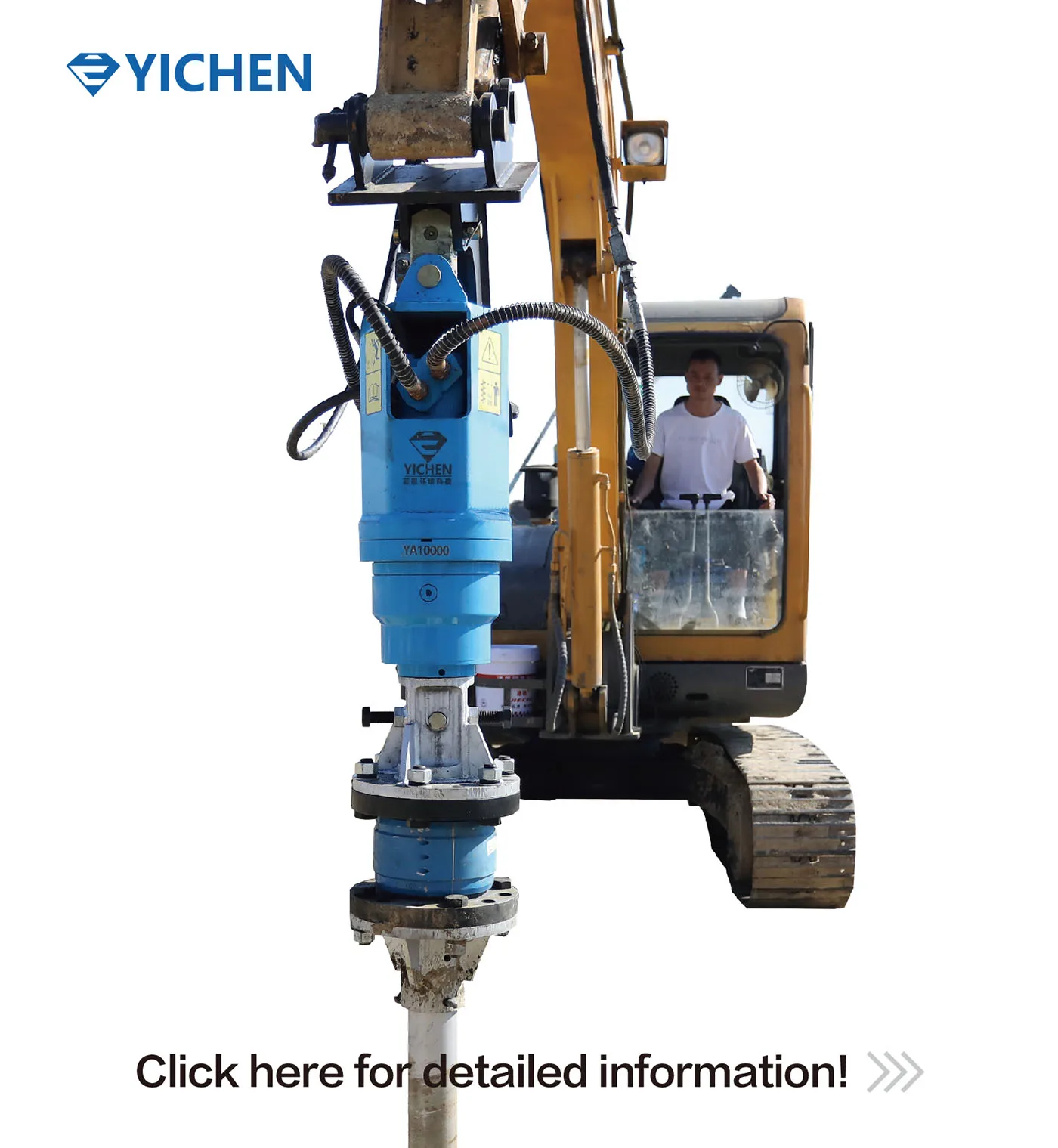 YAH-10C Customized Processing High Quality Rustproof Hydraulic Solar Mounting System Auger Drill Helical Pile for Construction details
