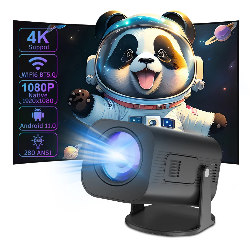 Salange Mini-beamer, 4K ondersteunt Smart Projector, Android 14.0