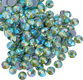 OPL Peridot AB Glass HotFix Rhinestones - Elegant & Long-Lasting Decorative Stones for Crafts & Apparel