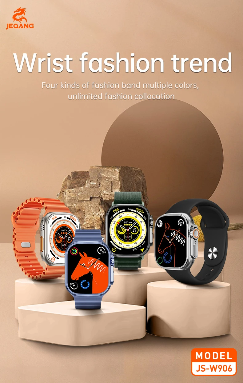 JEQANG Smart Watch with SIM Card Support Blood Glucose Blood Oxygen Heart Rate Sleep Monitoring Call