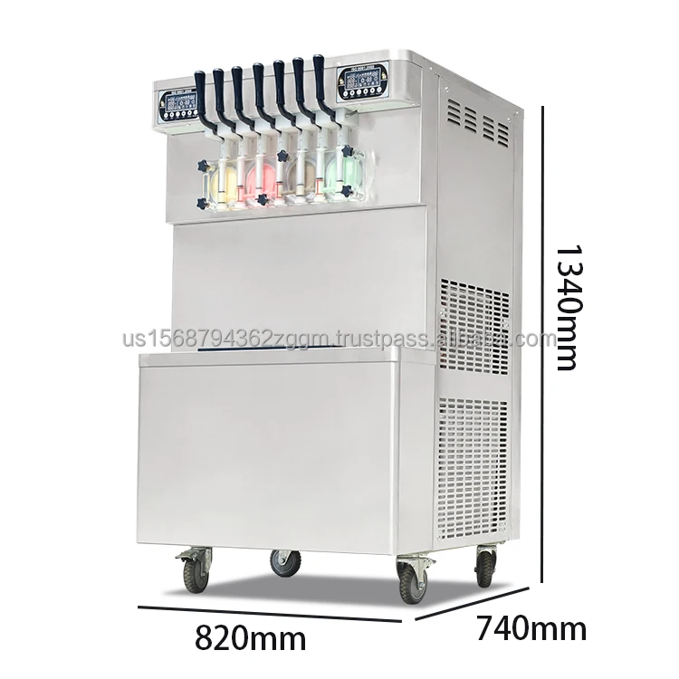 Mini Ice Cream Machine Commercial 7 Flavors Soft Ice Cream Machine/Ice Cream Maker / Frozen Yogurt Ice Cream Machine Maker