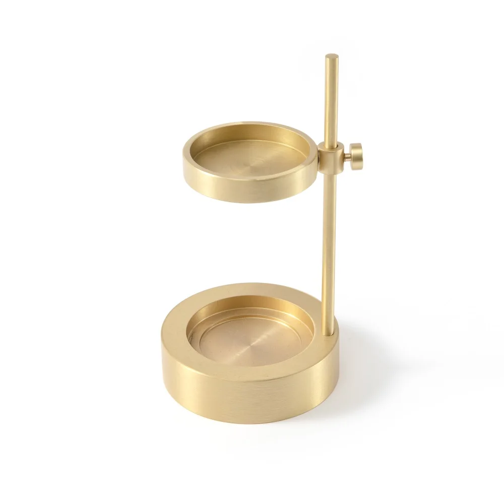 Maxery Solid Brass Essential Oil Diffuser Adjustable Tealight Candle Holder Home Fragrance Multifunctional Incense Holder