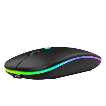 Portable Rechargeable Computer USB 2.4ghz RGB Optical PC Silent LED A2 Custom Optic Blue tooth Dual Mode Gaming Wireless Mouse