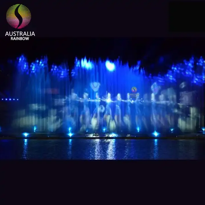 New Popular Straight Water Column Projection Movie Outdoor Dancing 3D Hologram Projection Water Fountain for Pool Decoration