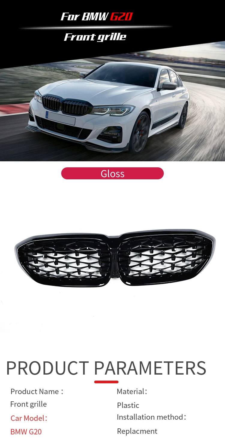 G20 Diamond Style Front Grill For Bmw 3 Series G20 Front Kidney Grille 2019+ Buy Diamond Style