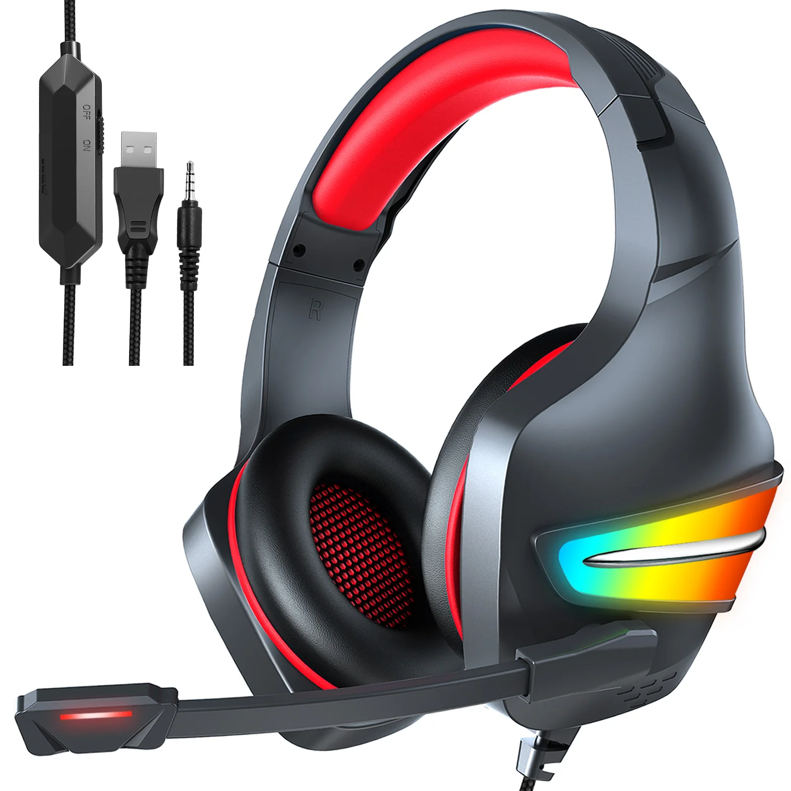 2022 J6 Gaming Headset Gamer Headphones 