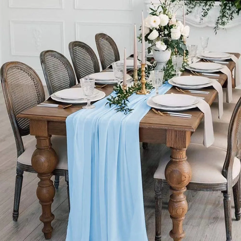 Hot Sale Grey Gauze Chiffon Table Runner for Thanksgiving Christmas Wedding  Party Event Table Cloth Decorations| Alibaba.com, image size:1000x1000