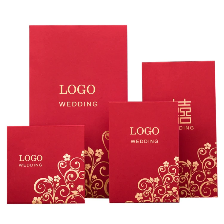 2021 Custom chinese new year red envelope lucky wallet money pocket logo wedding envelopes