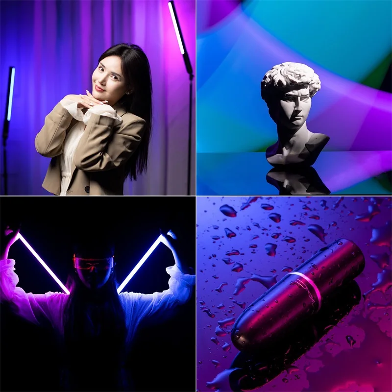 Ulanzi VL119 RGB Tube Light Handheld LED Video Light Wand 2907 360 RGB LED Video Light for Photography 2500-9000K Dimmable