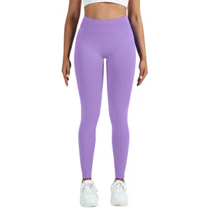Hot Selling Custom Logo Breathable Unique Plain Waist Design  Nylon and Spandex Skinny Legging for Women