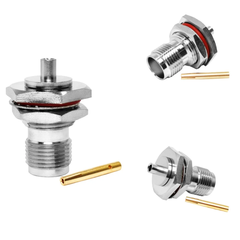 TNC Bulkhead Connector TNC Jack Female Connector Crimp for RG405 Cable RF Connector