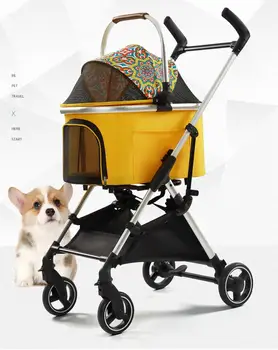 China Supplier Large Space But Lightweight Travel Outdoor With Basket Pet Stroller For Large Dogs