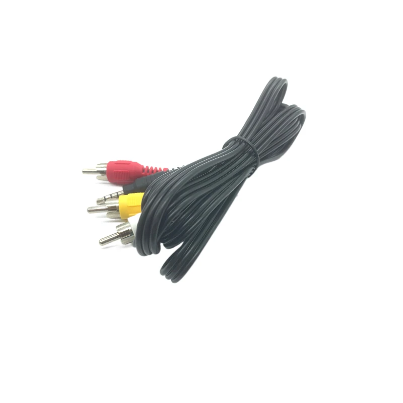 3.5mm RCAオスプラグ4極ビデオケーブル - ホワイト・イエロー・レッド