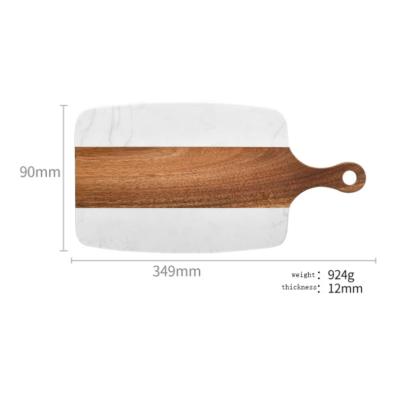 Creative Natural Rustic Handmade Cheese Eco Friendly Large Marble Bamboo Wooden Cutting Board