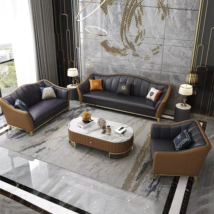 Ekintop Leather Couches And Sofas Modern Leather Sofa Set Living Room