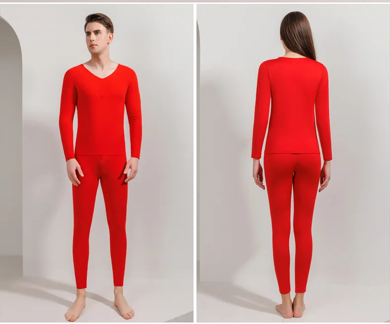 Doublesided Matte Seamless Thermal Underwear Men And Women Autumn