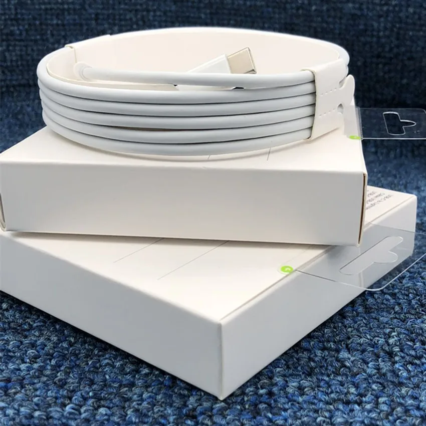 Оригинальный 1 м/3 фута 2 м/6 футов usb c зарядный кабель Тип до 8 контактов для iphone 11 12 13 pro max ipad с