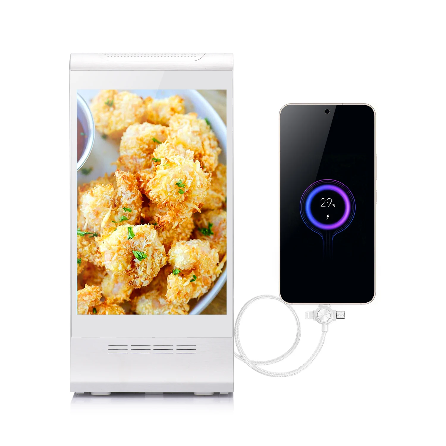 FYD-868 Plus X электронные продукты 2024 WeAds CMS Настольный рекламный дисплей ресторанная система вызова Таблица меню