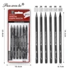 Black 6pcs/Graphite (HB, 2B, 4B, 6B, 8B, EE)